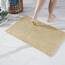 Decomira Badematte rutschfest | Als Badteppich Set kombinierbar | Badezimmer-Teppich Bad-Vorleger waschbar aus Chenille | Duschvorleger für Dusche, Badewannen, WC Deko | Beige - 50x80 cm