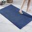Decomira Badematte rutschfest | Als Badteppich Set kombinierbar | Badezimmer-Teppich Bad-Vorleger waschbar aus Chenille | Duschvorleger für Dusche, Badewannen, WC Deko | Blau - 70x120 cm