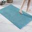 Decomira Badematte rutschfest | Als Badteppich Set kombinierbar | Badezimmer-Teppich Bad-Vorleger waschbar aus Chenille | Duschvorleger für Dusche, Badewannen, WC Deko | Petrol Türkis - 70x120 cm
