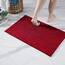Decomira Badematte rutschfest | Als Badteppich Set kombinierbar | Badezimmer-Teppich Bad-Vorleger waschbar aus Chenille | Duschvorleger für Dusche, Badewannen, WC Deko | Rot - 50x80 cm (2stk)