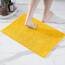 Decomira Badematte rutschfest | Als Badteppich Set kombinierbar | Badezimmer-Teppich Bad-Vorleger waschbar aus Chenille | Duschvorleger für Dusche, Badewannen, WC Deko | Gelb - 40x60 cm