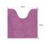 Decomira Badematte rutschfest WC Vorleger mit Ausschnitt | Als Badteppich Set kombinierbar | Badezimmer-Teppich Bad-Vorleger waschbar aus Chenille | Für freistehende Toiletten | Lila - 45x45 cm