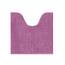 Decomira Badematte rutschfest WC Vorleger mit Ausschnitt | Als Badteppich Set kombinierbar | Badezimmer-Teppich Bad-Vorleger waschbar aus Chenille | Für freistehende Toiletten | Lila - 45x45 cm