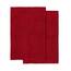 Decomira Badematte rutschfest | Als Badteppich Set kombinierbar | Badezimmer-Teppich Bad-Vorleger waschbar aus Chenille | Duschvorleger für Dusche, Badewannen, WC Deko | Rot - 50x80 cm (2stk)