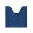 Decomira Badematte rutschfest WC Vorleger mit Ausschnitt | Als Badteppich Set kombinierbar | Badezimmer-Teppich Bad-Vorleger waschbar aus Chenille | Für freistehende Toiletten | Blau - 45x45 cm