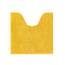 Decomira Badematte rutschfest WC Vorleger mit Ausschnitt | Als Badteppich Set kombinierbar | Badezimmer-Teppich Bad-Vorleger waschbar aus Chenille | Für freistehende Toiletten | Gelb - 45x45 cm