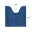 Decomira Badematte rutschfest WC Vorleger mit Ausschnitt | Als Badteppich Set kombinierbar | Badezimmer-Teppich Bad-Vorleger waschbar aus Chenille | Für freistehende Toiletten | Blau - 45x45 cm