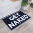 Zeeinx Get Naked Badematte, niedlicher Badezimmerteppich, rutschfeste Mikrofaser, lustige Badezimmer-Dekoration, maschinenwaschbar, marineblau, Badematte für Badewanne und Dusche, 50,8 x 81,3 cm