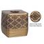 Zahari Home 2-teiliges Spindel-Badezimmer-Zubehör-Set, Abfallkorb und Taschentuchbox, modern, klassisch, zeitgenössisch, dekorativ, schöne Designs, goldfarben, komplettes Badezimmer-Set