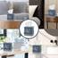Zahari Home 2-teiliges Capri-Badezimmer-Dekor-Set, Abfallkorb für Badezimmer und Taschentuchabdeckung, moderne klassische Dekoration, einzigartiges Design, schönes königsblaues Badezimmer-Zubehör-Set