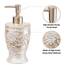 Zahari Home Badezimmer-Zubehör-Set mit Rosenrebe, Lotion-Pumpe, Becher, Zahnbürstenhalter und Seifenschale, einzigartiges Design, beige, 4-teilig