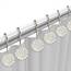 Zahari Home Rose Vine 13-teiliges Badezimmer-Duschvorhang-Set, transparenter Duschvorhang und 12 Haken, modern, klassisch, luxuriös, zeitgenössisches Dekor, beiger Duschvorhang
