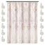 Zahari Home Rose Vine 13-teiliges Badezimmer-Duschvorhang-Set, transparenter Duschvorhang und 12 Haken, modern, klassisch, luxuriös, zeitgenössisches Dekor, beiger Duschvorhang