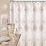 Zahari Home Rose Vine 13-teiliges Badezimmer-Duschvorhang-Set, transparenter Duschvorhang und 12 Haken, modern, klassisch, luxuriös, zeitgenössisches Dekor, beiger Duschvorhang