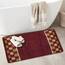 Zahari Home Moderner Badezimmerteppich mit elegantem Rosen-Motiv, klassischer, stilvoller Luxus-Badteppich, zeitgenössische Dekoration, schöne Duschmatte, Läufer, einzigartiges Design