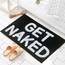 Zeeinx Get Naked Badematte, niedlicher Badezimmerteppich, rutschfeste Mikrofaser, lustige Badezimmer-Dekoration, maschinenwaschbar, schwarze Badematte für Badewanne und Dusche, 40,6 x 61 cm