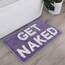 Zeeinx Get Naked Badematte, niedlicher Badteppich, rutschfeste Mikrofaser, lustige Badezimmer-Dekoration für Wohnung, violett, Badematte für Badewanne und Dusche, maschinenwaschbar, 50,8 x 81,3cm