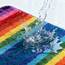 NIENLCIP Regenbogen-Badematte, Bunte Badezimmerteppiche, superweich und saugfähig, Mikrofaser-Plüsch, Badteppiche mit Rutschfester Unterseite für Badezimmer, maschinenwaschbar, 48,3 x 68,9 cm
