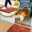 Muddy Mat® AS-SEEN-ON-TV Hunde-Fußmatte und Haustierteppich, hochsaugfähige Mikrofaser, rutschfest, dick, waschbar, weicher Chenille, für Küche, Badezimmer, Schlafzimmer und Innenbereich, Orange