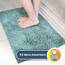 Muddy Mat Badezimmerteppiche, sehr saugfähig, rutschfest, dicke zottelige Mikrofaser-Willkommens-Fußmatte, extra weicher Chenille-Teppich für Küche, Haustierteppiche (klein, Eierschalenblau)