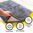 Muddy Mat® AS-SEEN-ON-TV Highly Absorbent Microfiber Door Mat and Pet Rug, Non Slip Thick Washable Area and Bath Mat Soft Chenille for Kitchen Bathroom Bedroom Indoor and Outdoor - Baby Blue 24"X36"