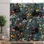Duschvorhang mit niedlicher Katze, lustig, schwarze Katzen, Boho, Gänseblümchen, Vintage-Stil, für Badezimmer, Tier, Wildblume, Bauernhaus, wasserdichter Stoff, Dekoration, 183 x 183 cm