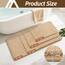 COSY HOMEER Badteppiche für Badezimmer, extra dick – rutschfeste Badematten, weiches Plüschgarn, zottelig, 100 % starkes Mirco-Polyester-Matte, Wohnzimmer, wasserabsorbierend (Beige, 61x91 cm)