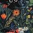 Duschvorhang mit niedlicher Katze, lustig, schwarze Katzen, Boho, Gänseblümchen, Vintage-Stil, für Badezimmer, Tier, Wildblume, Bauernhaus, wasserdichter Stoff, Dekoration, 183 x 183 cm