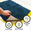 Muddy Mat® Super saugfähige Fußmatte für den Innenbereich, Mikrofaser, schnell trocknender Chenille-Eingangsteppich, rutschfeste Haustürmatte, Innenmatten für den Eingangsbereich, maschinenwaschbar