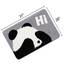 Hi Space Niedlicher Panda-Badematte, niedlich, rutschfest, weich, maschinenwaschbar, Badematte, wasserabsorbierend, Plüsch, zotteliger Badteppich, dick, Badezimmer, Küche, Mikrofaser, 50 cmx80 cm