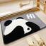 Hi Space Niedlicher Panda-Badematte, niedlich, rutschfest, weich, maschinenwaschbar, Badematte, wasserabsorbierend, Plüsch, zotteliger Badteppich, dick, Badezimmer, Küche, Mikrofaser, 50 cmx80 cm