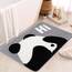 Hi Space Niedlicher Panda-Badematte, niedlich, rutschfest, weich, maschinenwaschbar, Badematte, wasserabsorbierend, Plüsch, zotteliger Badteppich, dick, Badezimmer, Küche, Mikrofaser, 50 cmx80 cm