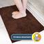 Muddy Mat AS-SEEN-ON-TV Sehr saugfähige Mikrofaser-Fußmatte und Haustierteppich, rutschfest, dick, waschbar, Badematte, weiches Chenille, für Küche, Badezimmer, Schlafzimmer, Braun, XL 152.4x89.9 cm