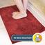Muddy Mat® Super saugfähige Fußmatte für den Innenbereich, Mikrofaser, schnell trocknend, Chenille-Eingangsteppich, rutschfeste Haustürmatte, Innenmatte, maschinenwaschbar, Haustierteppich, Rot, 91,4