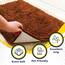 Muddy Mat® AS-SEEN-ON-TV Hochsaugfähige Mikrofaser-Fußmatte und Haustierteppich, rutschfest, dick, waschbar, für Küche, Badezimmer, Schlafzimmer, drinnen und draußen, Orange, 91,4 x 304,8 cm
