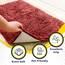 Muddy Mat® Super saugfähige Fußmatte für den Innenbereich, Mikrofaser, schnell trocknend, Chenille-Eingangsteppich, rutschfeste Haustürmatte, Innenmatte, maschinenwaschbar, Haustierteppich, Rot, 91,4