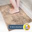 Original Muddy Mat Badezimmerteppiche, sehr saugfähig, rutschfest, dicke zottelige Mikrofaser-Willkommens-Fußmatte, extra weiche Chenille-Badematte für Küche, Haustierteppiche (Supergröße, Beige)