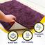 Muddy Mat® | Super Absorbent Door Mat Indoor, Microfiber Quick Dry Chenille Entryway Rug, Non-Slip Front Door Mat, Indoor Mats for Entryway, Machine Washable Pet Rug, Dark Purple 35"x60"