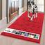Muddy Mat® Super saugfähige Fußmatte für den Innenbereich, Mikrofaser, schnell trocknend, Chenille-Eingangsteppich, rutschfeste Haustürmatte, Innenmatte, maschinenwaschbar, Haustierteppich, Rot, 91,4
