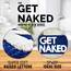 New Mungo Get Naked Badematte, niedlicher Badezimmerteppich, lustige Badematte, 78,7 x 50,8 cm, Blau