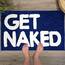 New Mungo Get Naked Badematte, niedlicher Badezimmerteppich, lustige Badematte, 78,7 x 50,8 cm, Blau