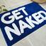 New Mungo Get Naked Badematte, niedlicher Badezimmerteppich, lustige Badematte, 78,7 x 50,8 cm, Blau