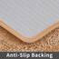 COSY HOMEER Extra dicker Badteppich für Badezimmer – rutschfeste Badematten, weiches Plüschgarn, zottelig, 100 % starkes Mikro-Polyester, wasserabsorbierend (Beige, 50.8 x 81.9 cm)