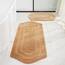 COSY HOMEER Extra dicker Badteppich für Badezimmer – rutschfeste Badematten, weiches Plüschgarn, zottelig, 100 % starkes Mikro-Polyester, wasserabsorbierend (Beige, 50.8 x 81.9 cm)