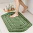 COSY HOMEER Extra dicke Badteppiche für Badezimmer – rutschfeste Badematten, weiches Plüschgarn, zottelig, 100 % starkes Mirco-Polyester-Matte, Wohnzimmer, wasserabsorbierend (grün, 61x91 cm)