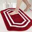 COSY HOMEER Extra dickes Badwäsche-Set, Teppiche, rutschfeste Badematten, weicher Plüsch, 100 % starkes Polyester, für Wohnzimmer, Badezimmer, wasserabsorbierend (rot, 61 x 122 cm)