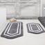COSY HOMEER Extra dickes Badteppich-Set – rutschfeste Badematten, weicher Plüsch, 100 % starke Mirco-Polyester-Matte, Wohnzimmer, Badezimmermatte, Boden, wasserabsorbierend (grau, 61x121 + 50x81 cm)