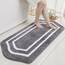 COSY HOMEER Extra dickes Badwäsche-Set, Teppiche, rutschfeste Badematten, weicher Plüsch, 100 % starkes Polyester, für Wohnzimmer, Badezimmer, wasserabsorbierend (grau, 61 x 122 cm)