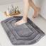 COSY HOMEER Extra dicke Badteppiche für Badezimmer – rutschfeste Badematten, weiches Plüschgarn, zottelig, 100 % starkes Mirco-Polyester-Matte, Wohnzimmer, wasserabsorbierend (grau, 61x91 cm)