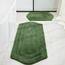 COSY HOMEER Extra Dicke Badteppich-Sets für Badezimmer – Anti-Rutsch-Bad-Leinen-Set, Matten, weich, 100% Starkes Polyester, für Wohnzimmer, Schlafzimmer, wasserabsorbierend (grün, 50,8 x 81,3 cm + 61